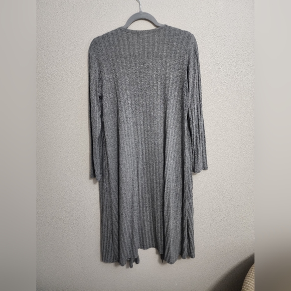 Long, Ribbed Cardigan Duster - Picture 3 of 4